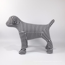 Cute fabric black & white color dog model window display props for Clothing store dog mannequin